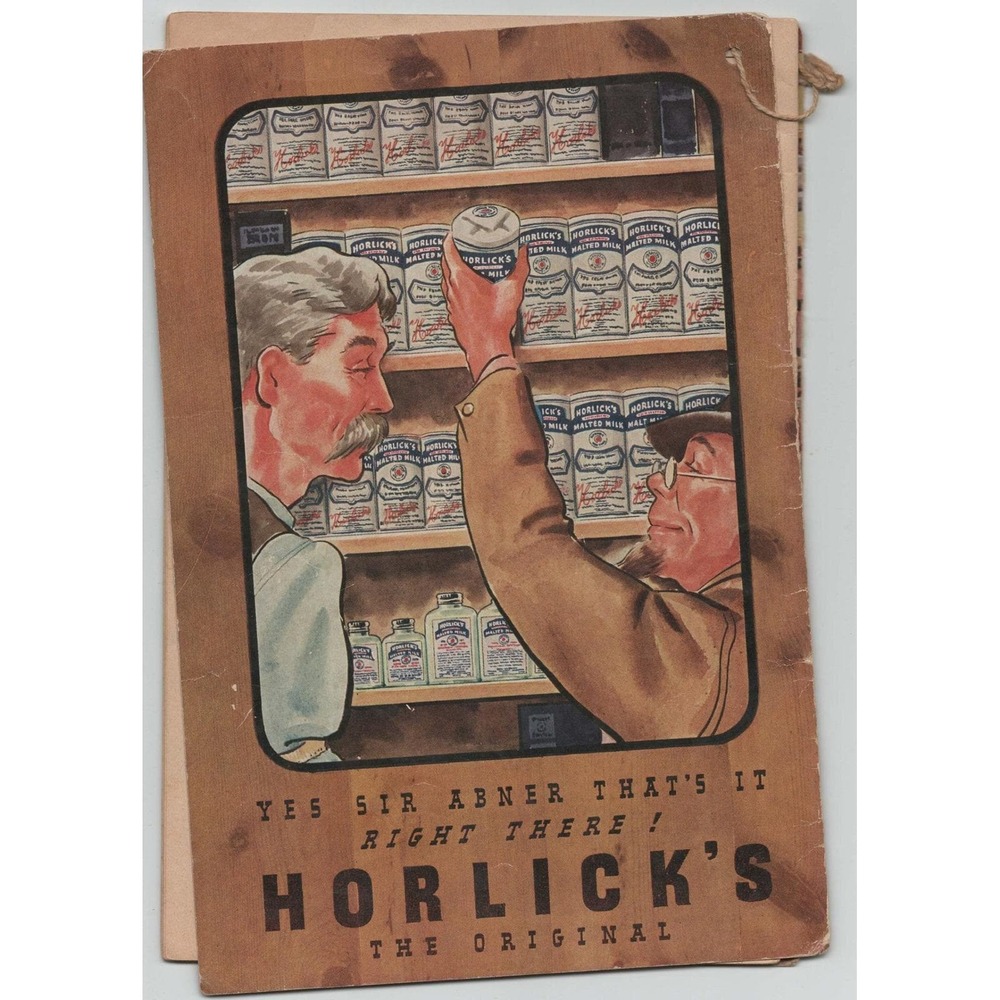 Vintage 1937 Lum and Abner Family Almanac Horlick's Malted Milk Radio Promo - Picture 2 of 3